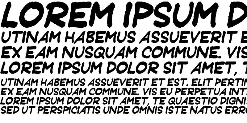 Sample of JeffreyPrint JL Italic