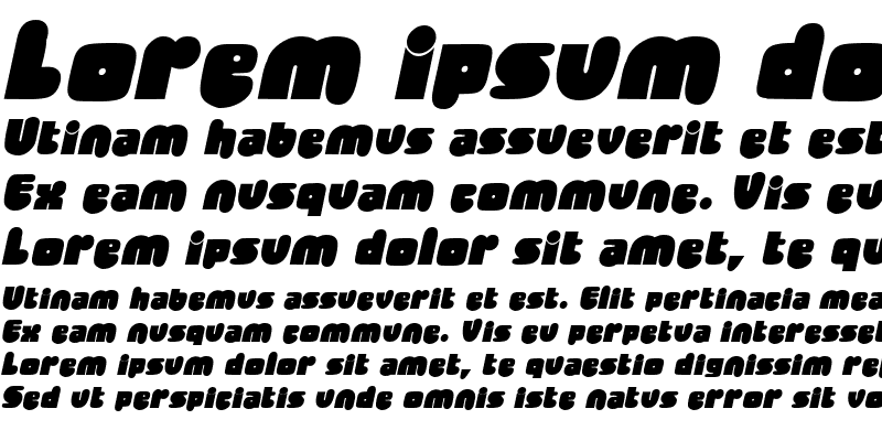 Sample of Jellybean Italic