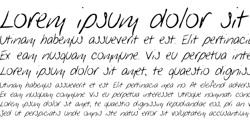 Sample of Jenny Handwriting