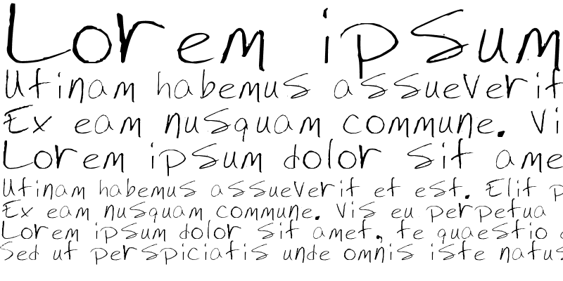 Sample of Jenny's Handwriting Regular