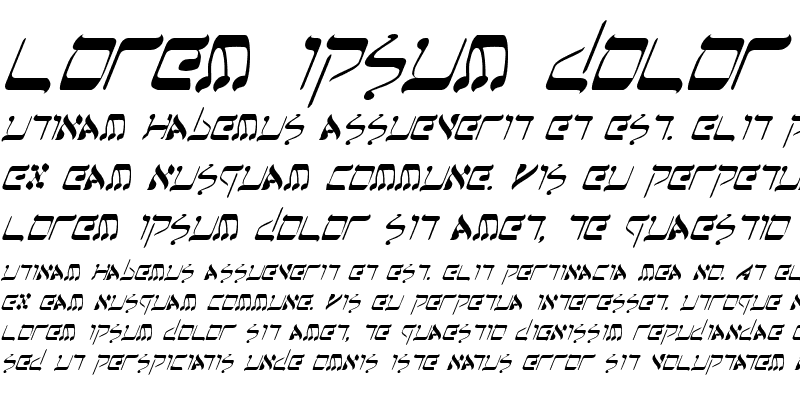 Sample of Jerusalem Italic Italic