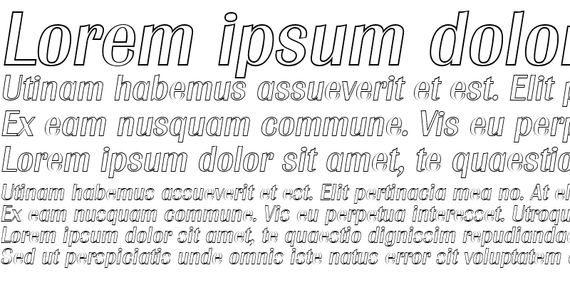 Sample of JesseBeckerOutline Italic