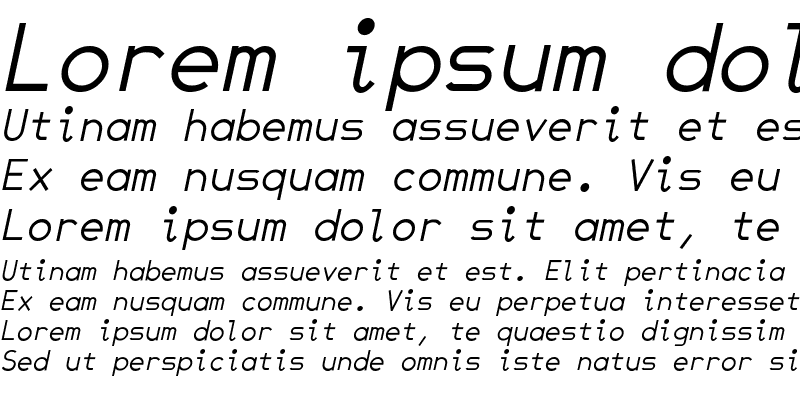 Sample of JetJaneMono Italic