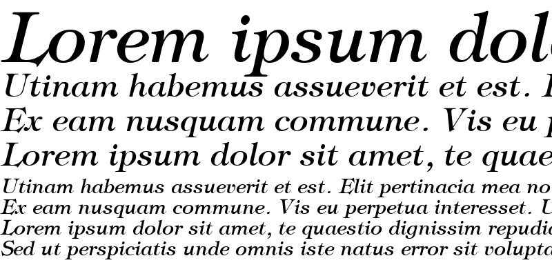 Sample of Jewel Italic