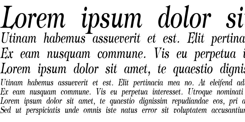 Sample of JewelCondensed Italic