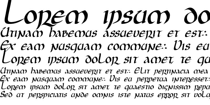 Sample of JGJ Uncial Italic