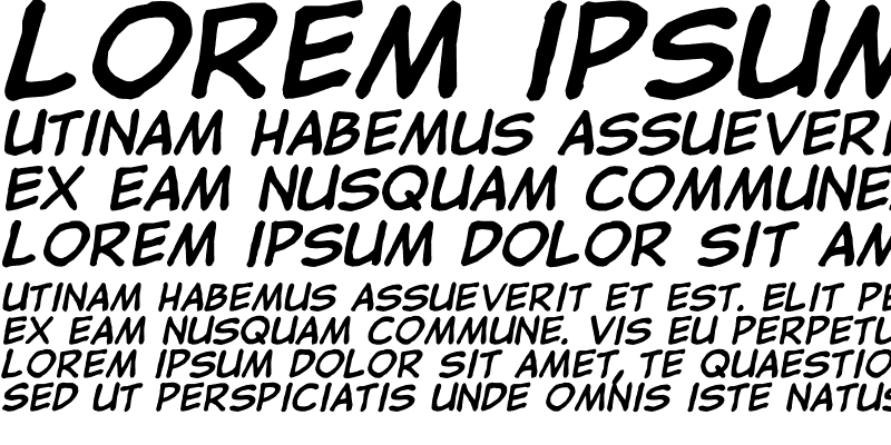 Sample of jibbajabba ExtraBold Italic