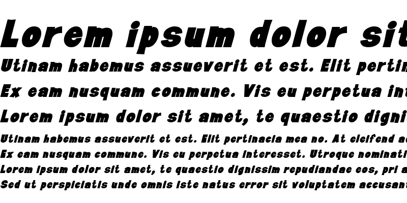 Sample of Jiffy Italic