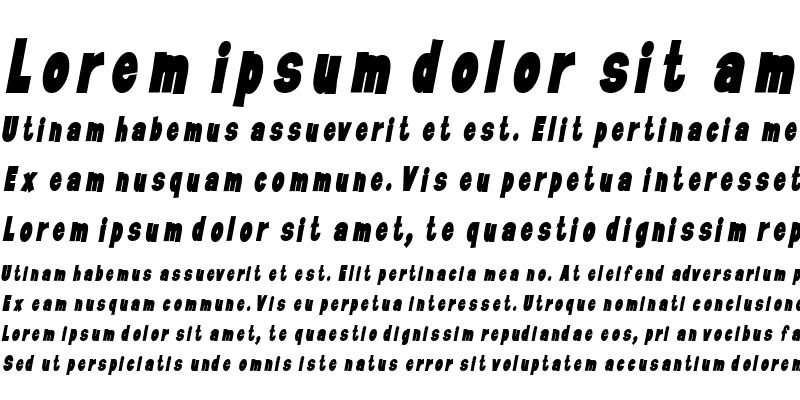 Sample of JiffyCondensed Italic