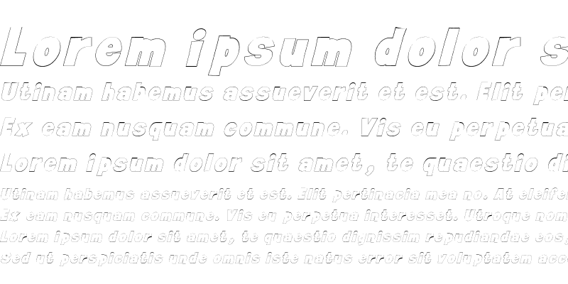 Sample of JiffyOutline Italic
