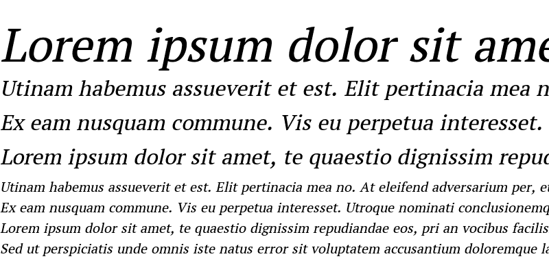 Sample of JIMS Italic