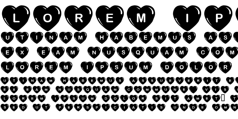 Sample of JLR Simple Hearts Regular