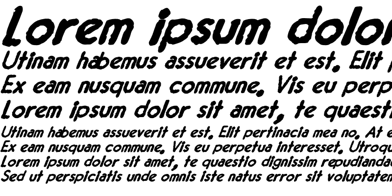 Sample of JMH Typewriter Sans Bold Italic