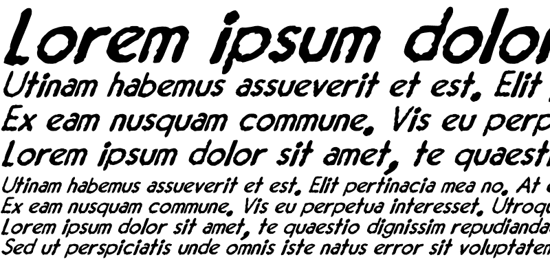 Sample of JMH Typewriter Sans Italic