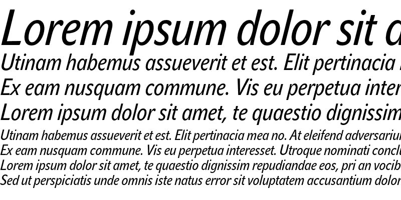 Sample of JohnSansCond Text Pro Italic