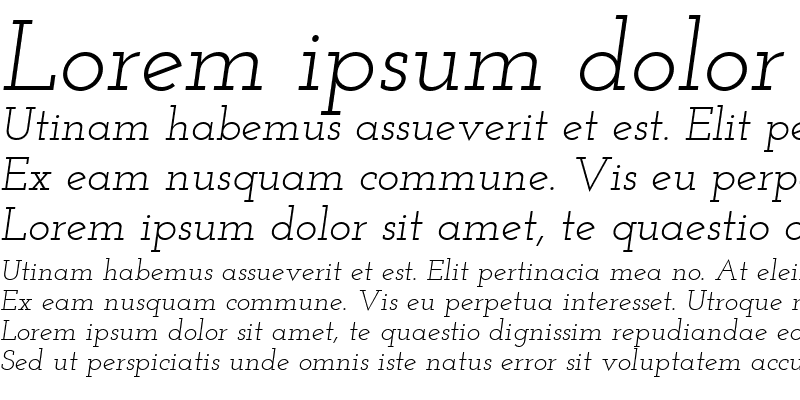 Sample of Josefin Slab Italic