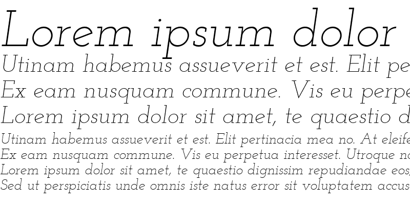 Sample of Josefin Slab Light Italic