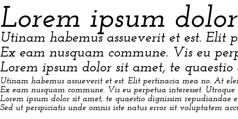 Sample of Josefin Slab SemiBold Italic