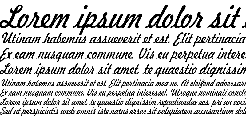 Sample of JotsCondensed Italic