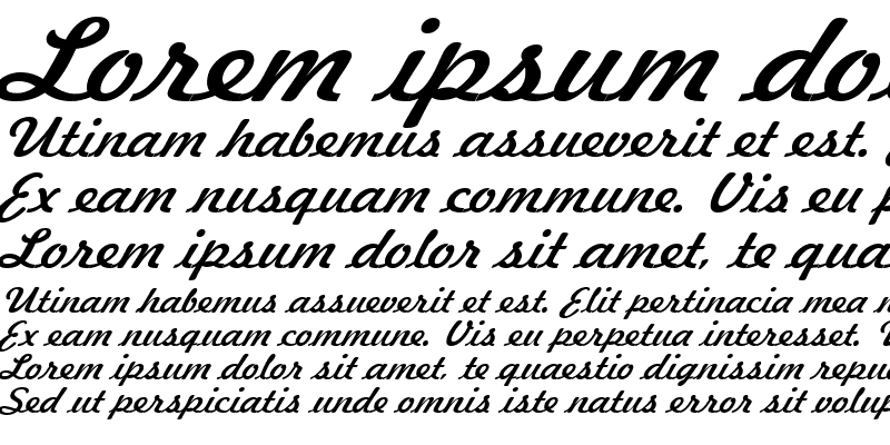 Sample of JotsWide Italic