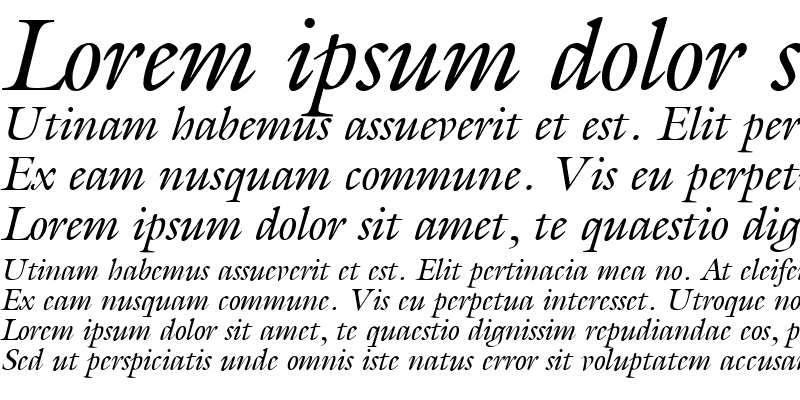 Sample of Joulliard Italic