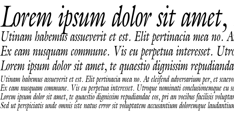 Sample of JoulliardCondensed Italic