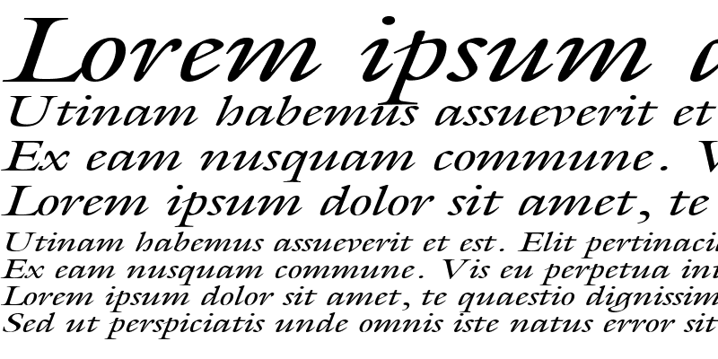 Sample of JoulliardExtended Italic