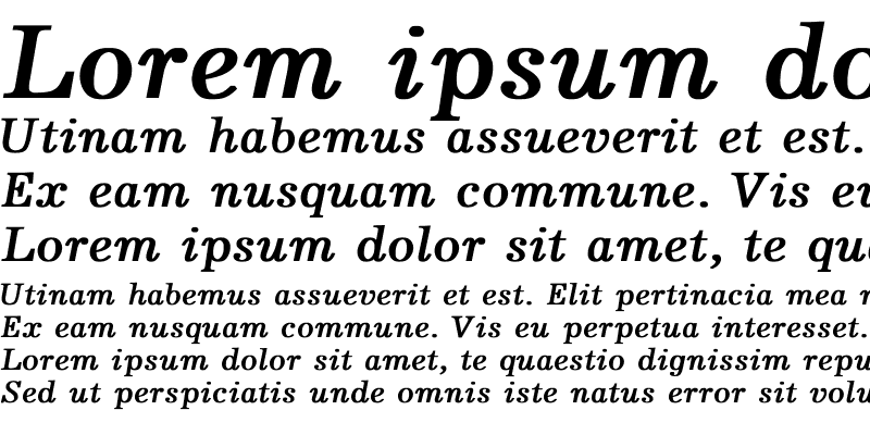 Sample of Journal Bold Italic