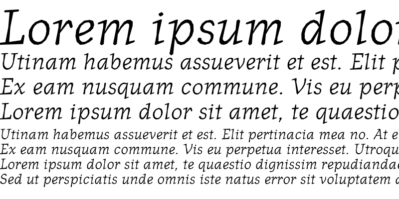 Sample of Journal RomanItalic