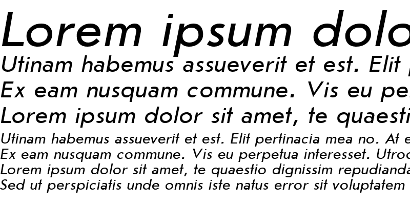 Sample of JournalSansCTT Italic