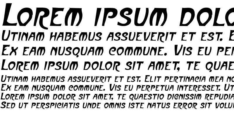 Sample of JovaSCapsSSK Italic