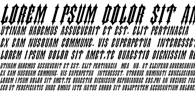Sample of JudasCaps Italic Italic