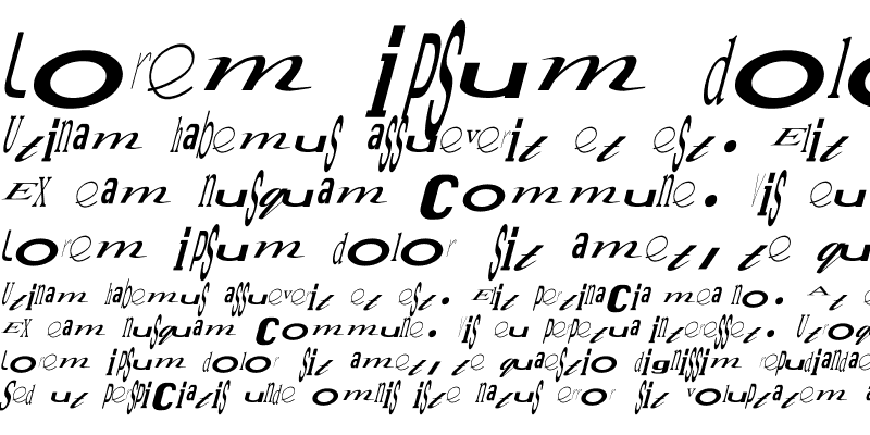 Sample of Jumbalaya Italic Italic