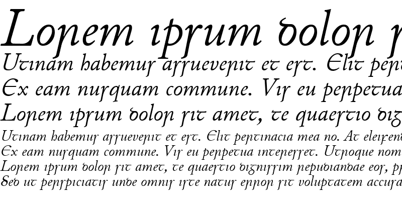 Sample of Junius Italic