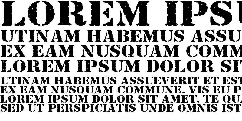 Sample of Just Another Stencil Font Regular