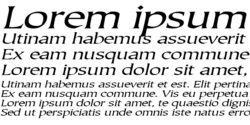 Sample of JusticeSystemExtended Italic