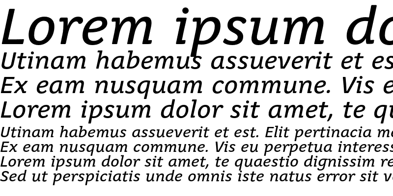 Sample of Juvenis Text Italic