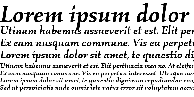 Sample of Kallos ITC Medium Italic