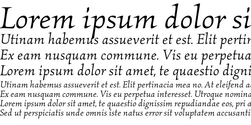 Sample of Kallos ITC Std Book Italic