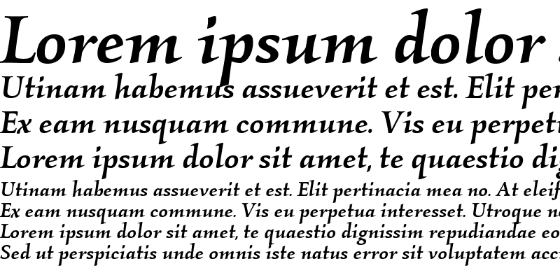 Sample of KallosITC-Medium MediumItalic