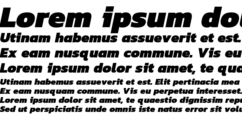 Sample of Kanit Black Italic