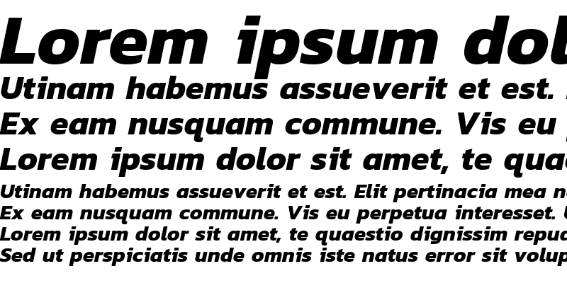 Sample of Kanit Bold Italic