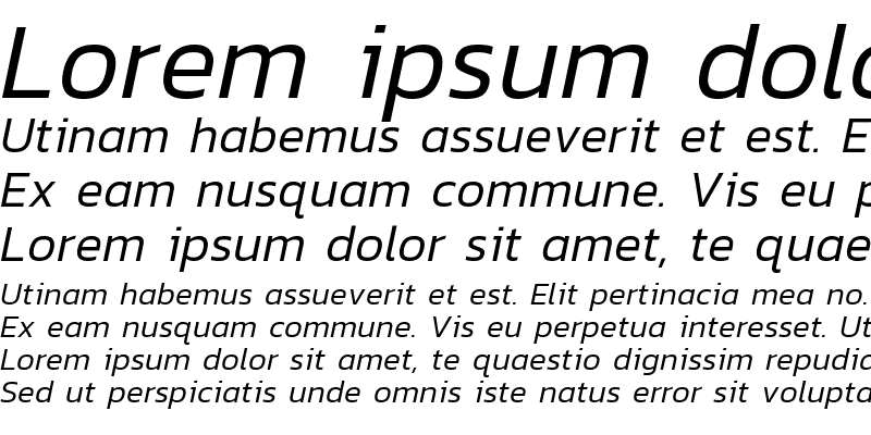 Sample of Kanit Light Italic