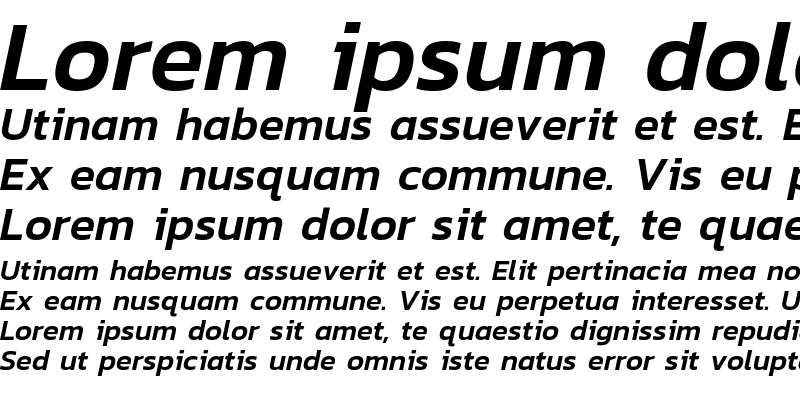 Sample of Kanit Medium Italic