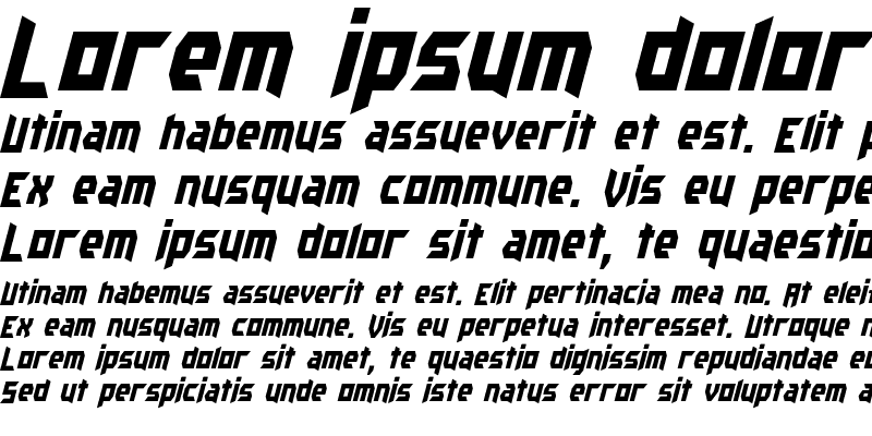 Sample of Kaplah Italic