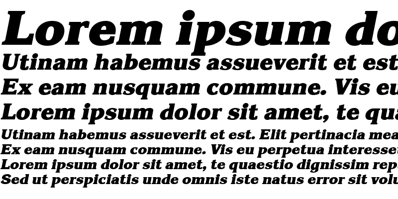 Sample of Karelia Extra Bold Italic