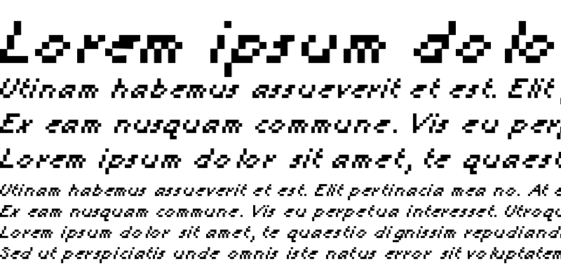 Sample of KareSixDots Italic