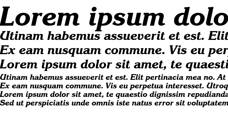 Sample of Karina Black Rus Italic