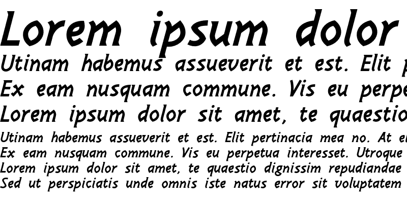 Sample of Karmen Italic