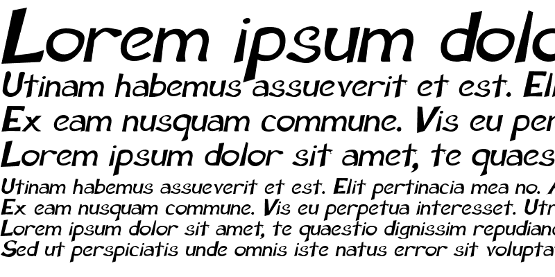 Sample of KaronSSK Italic